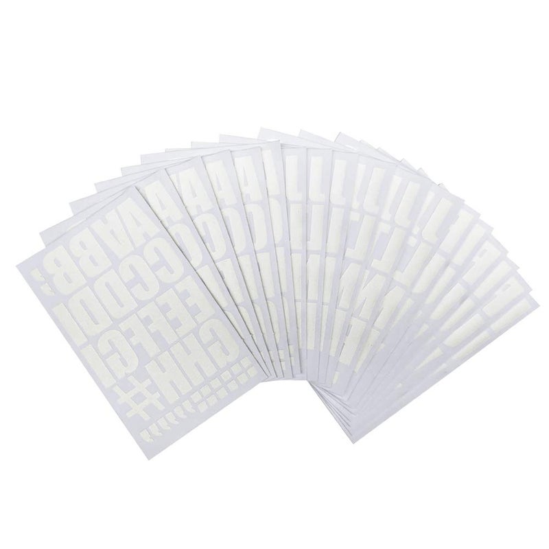 Magfok Iron on Transfer 2 Inch White Flock Letter, 18 Sheets (Black or White Optional) - Image 1